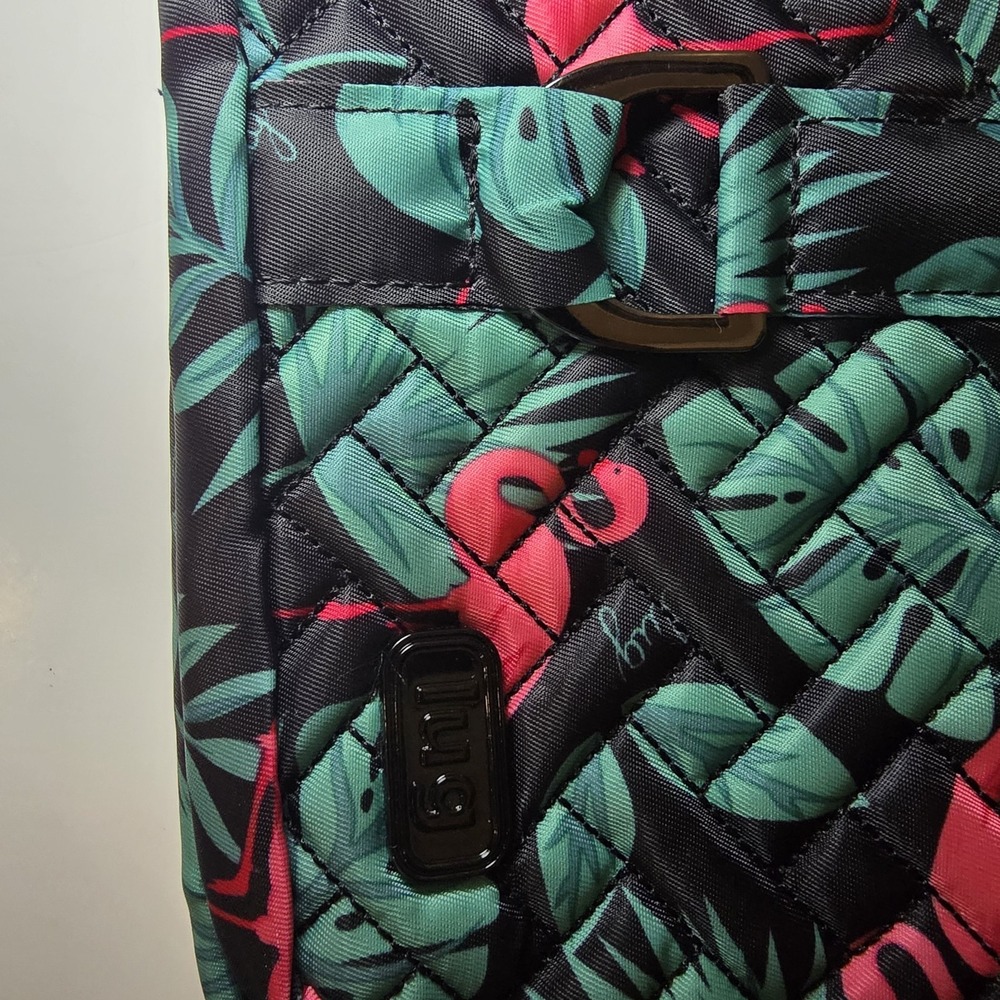 Lug Carousel Crossbody Bag Flamingo Black RFID NWT Convertible Belt Bag - Picture 7 of 8